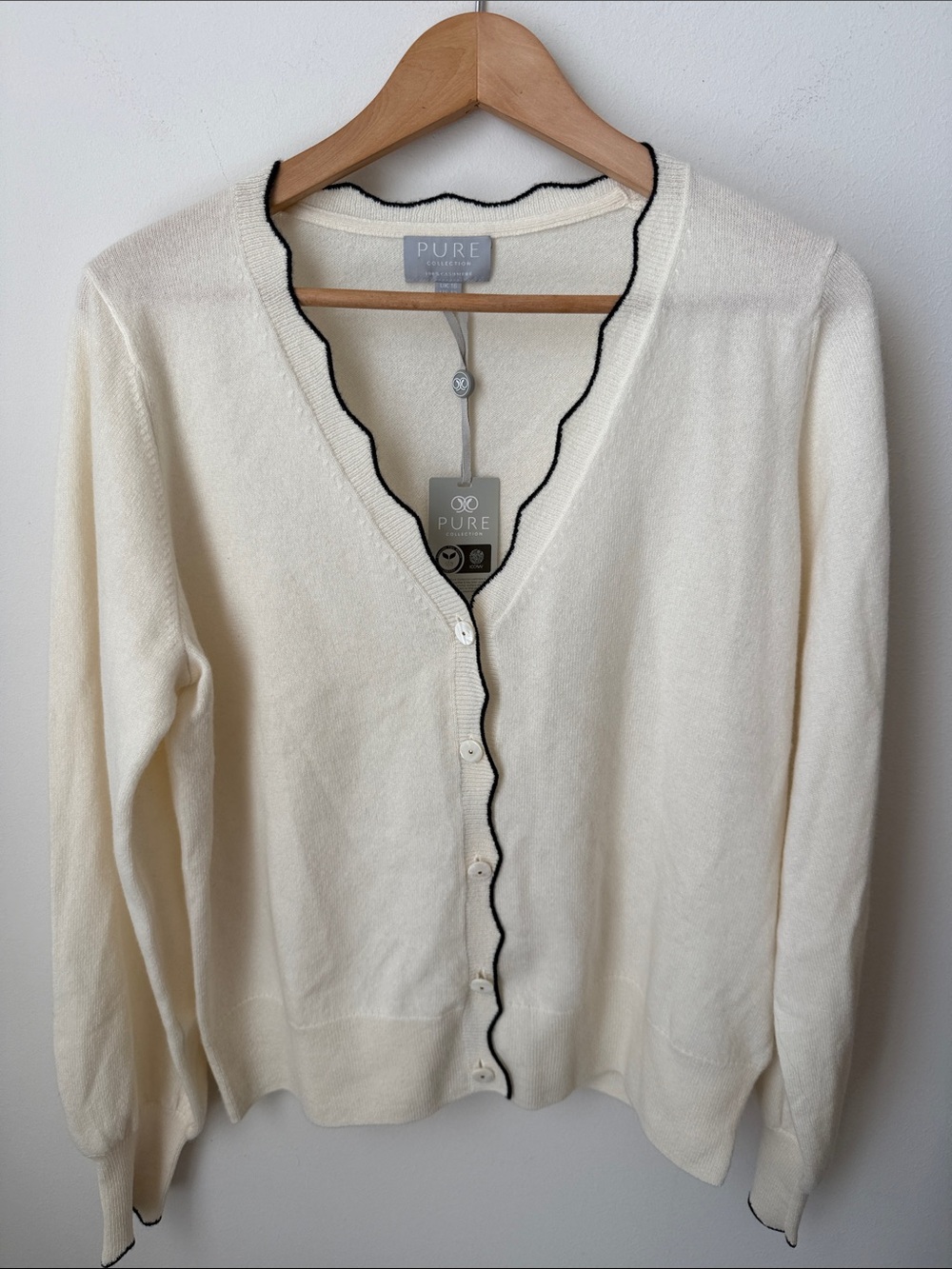 Pure Collection Cashmere Cardigan Size 12 NWT